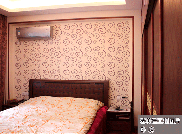 艺美佳硅藻泥工程实景卧室展示
