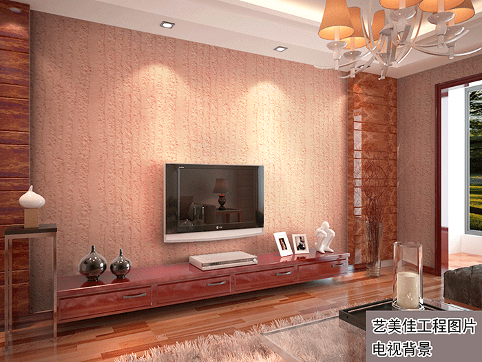 艺美佳硅藻泥工程实景客厅展示