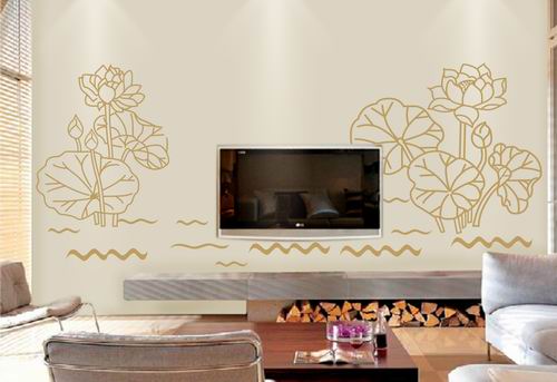 硅藻泥背景墙画-304（1小1中2大）