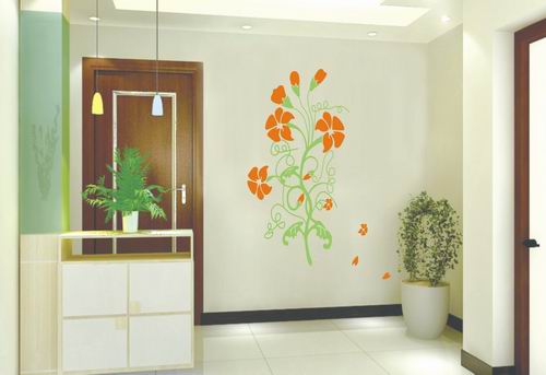 硅藻泥背景墙画-108（1小1大）