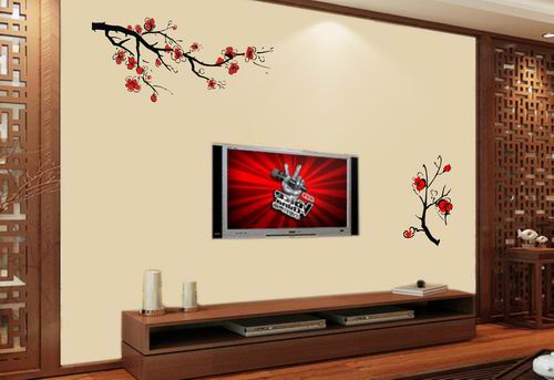 硅藻泥背景墙画-110（1小2大）