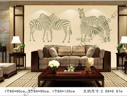 硅藻泥背景墙画-201（1小2中1大）