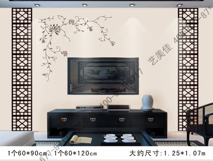 硅藻泥背景墙画-405（1中1大）