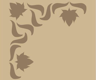 边角墙花镂印-LY50004