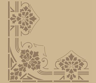 边角墙花镂印-LY50008