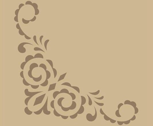 边角墙花镂印-LY50009