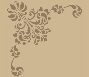 边角墙花镂印-LY50011