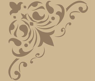 边角墙花镂印-LY50014