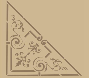 边角墙花镂印-LY50015