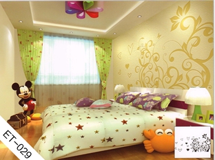 儿童房背景墙贴-ET029