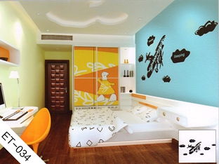 儿童房背景墙贴-ET034